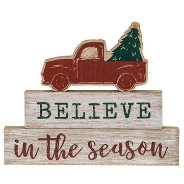 3 Set Believe In the Season Truck Stackers - The Fox Decor